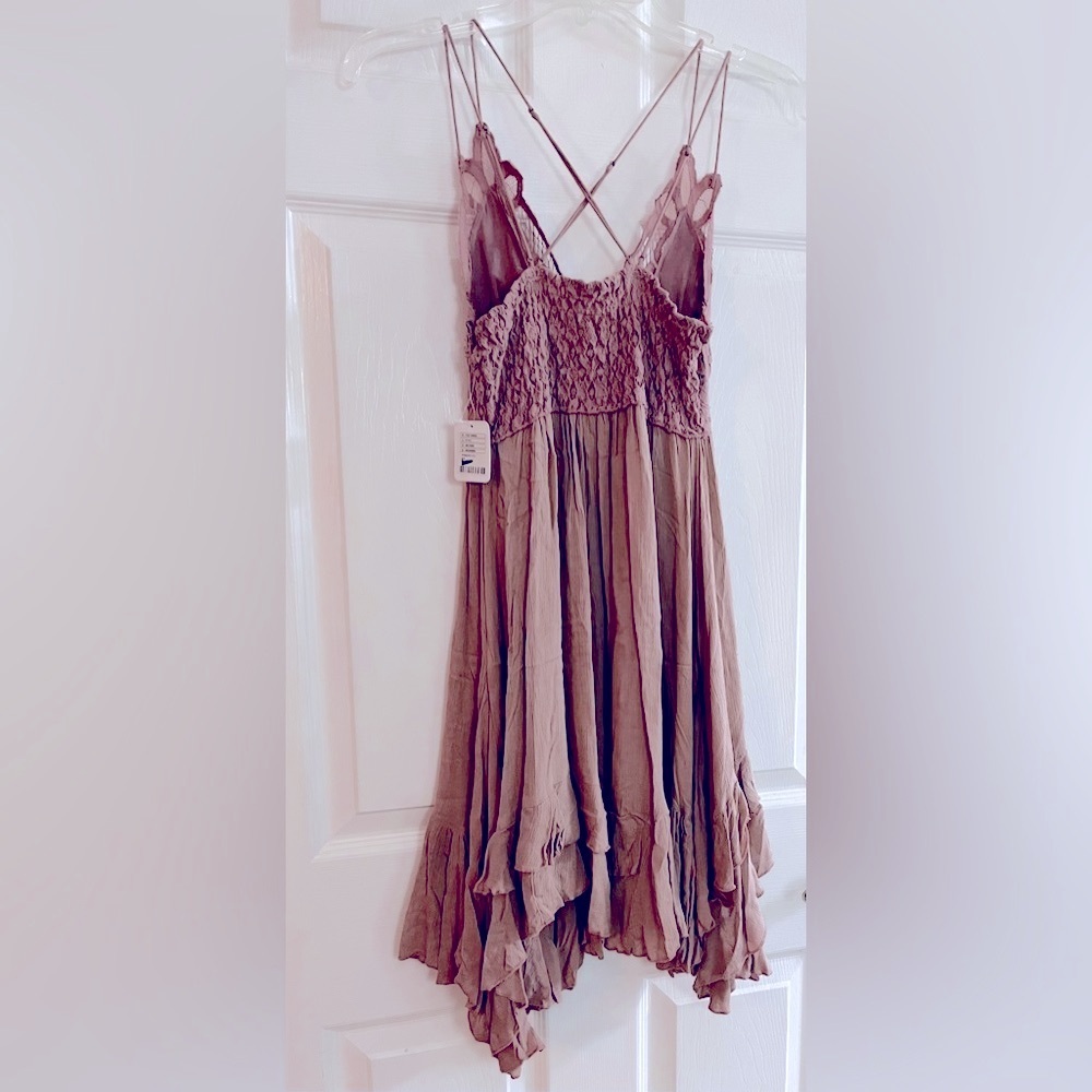 Free People/women’s pink rose Adella slip dress size XS - Picture 11 of 11